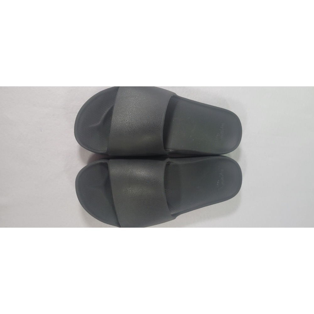 Archies Unisex Black Rubber Slide Sandals Slip-On Logo Accents US 6